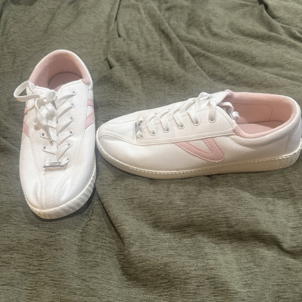 Tretorn Women's Sneakers 10M Nylite Plus Canvas White Pink
